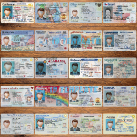 USA All States driver license PSD Template Package