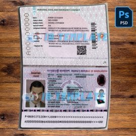 Bangladesh passport template