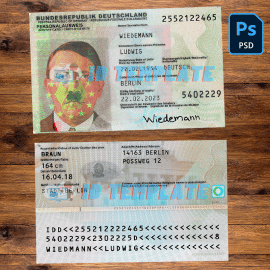 Germany ID Card Template