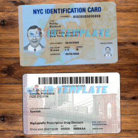 New York ID Card PSD Template