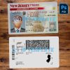 New Jersey Driving License Template