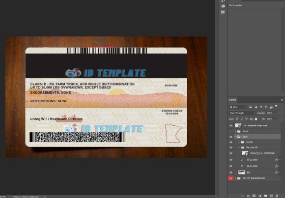 Minnesota Driving License PSD Template