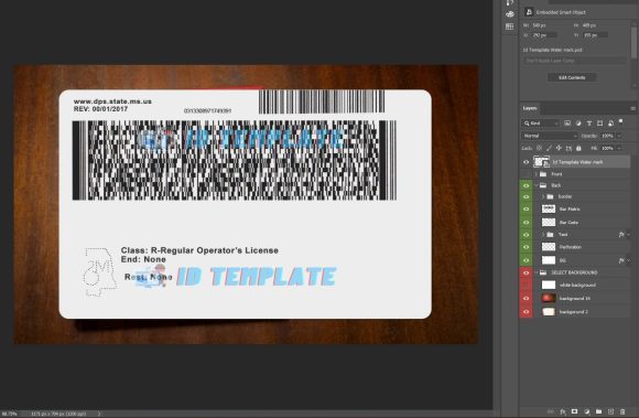 Mississippi Driving License PSD Template New