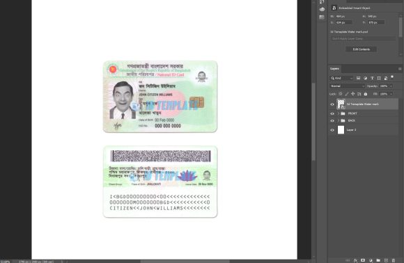 Bangladesh Smart ID Card PSD