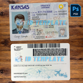 Kansas Driving license Template