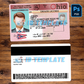Ohio Driving license Template