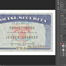 USA SSN Card PSD Templates