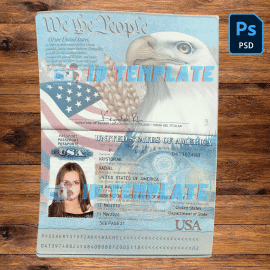 USA Passport Template