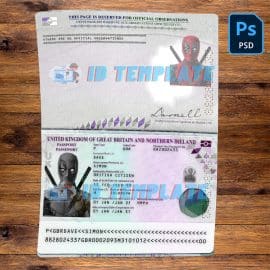 UK Passport Template new