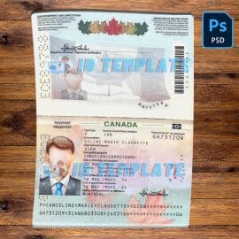 Canada Passport Template
