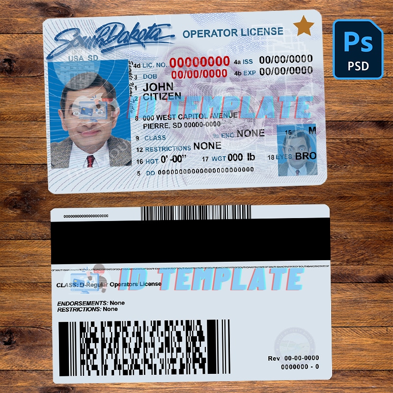 USA South Dakota license