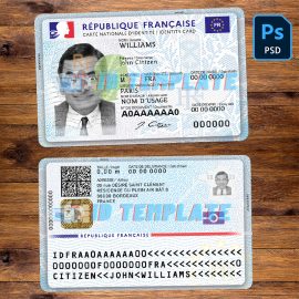 France ID Card Template New