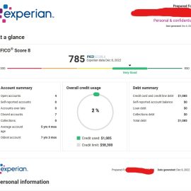 Credit Score With Experian Account