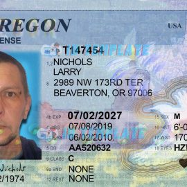 Oregon Driving license 3