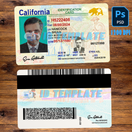 California ID Card Template