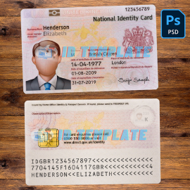 UK ID Card Template