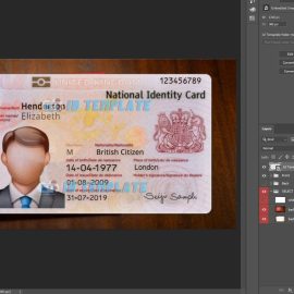 UK ID Card Template