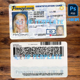 Pennsylvania ID Card Template